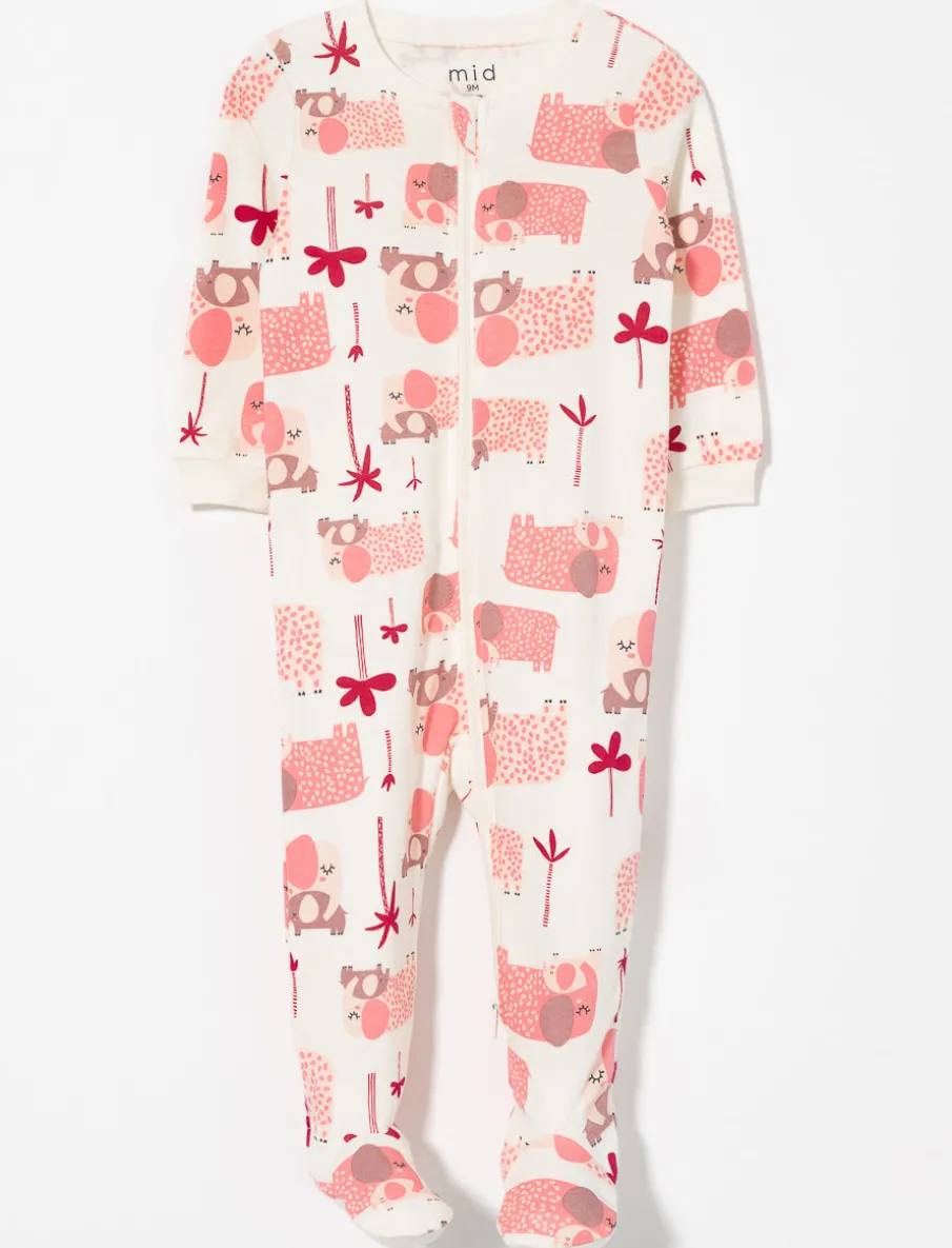 Printed Onesie PJ with Anti-slip Feet