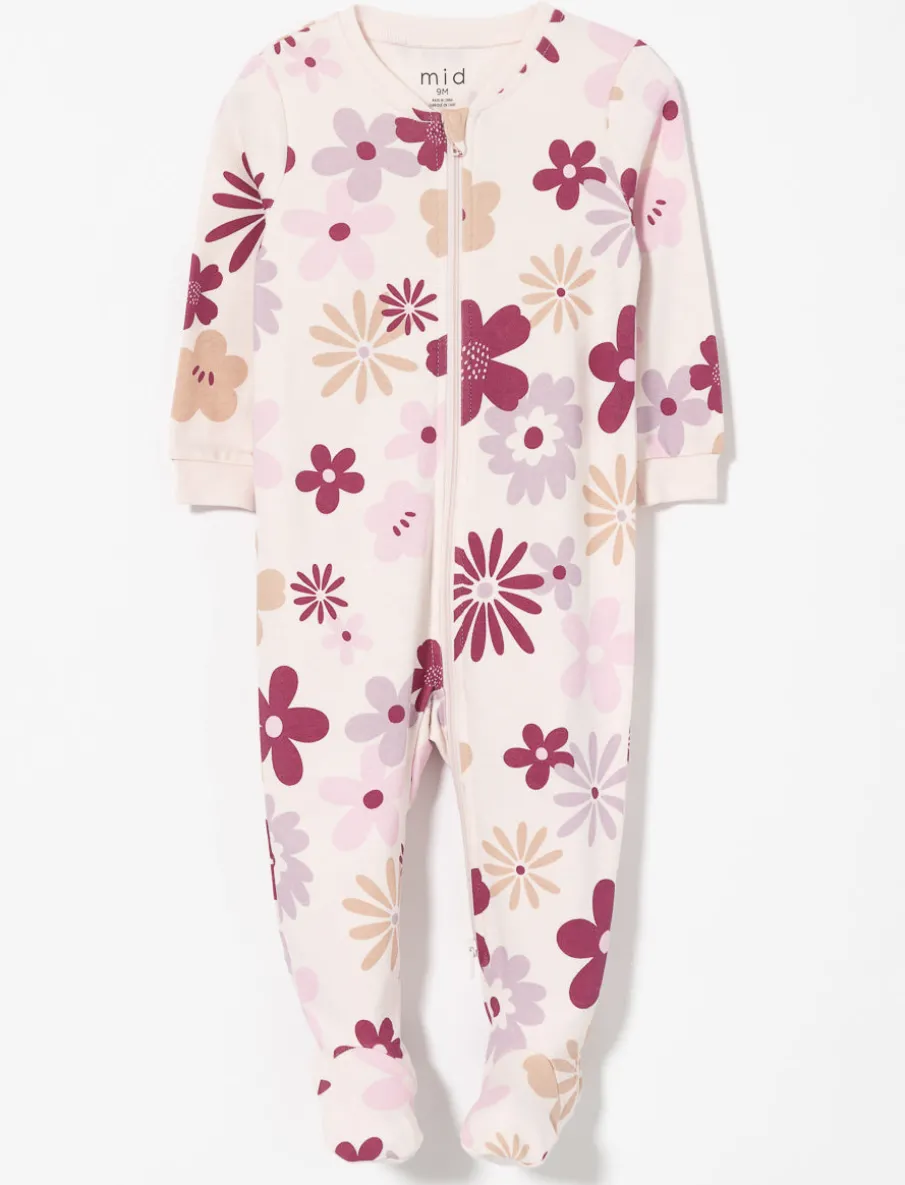 Printed Onesie PJ with Anti-slip Feet