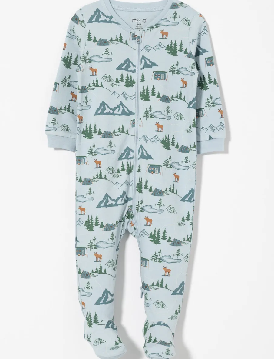 Printed Onesie PJ with Anti-slip Feet