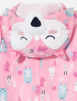 Printed Onesie PJ with Hood - Little Girl