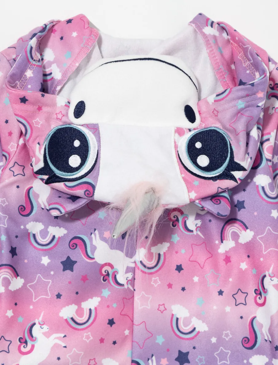 Printed Onesie PJ with Hood - Little Girl