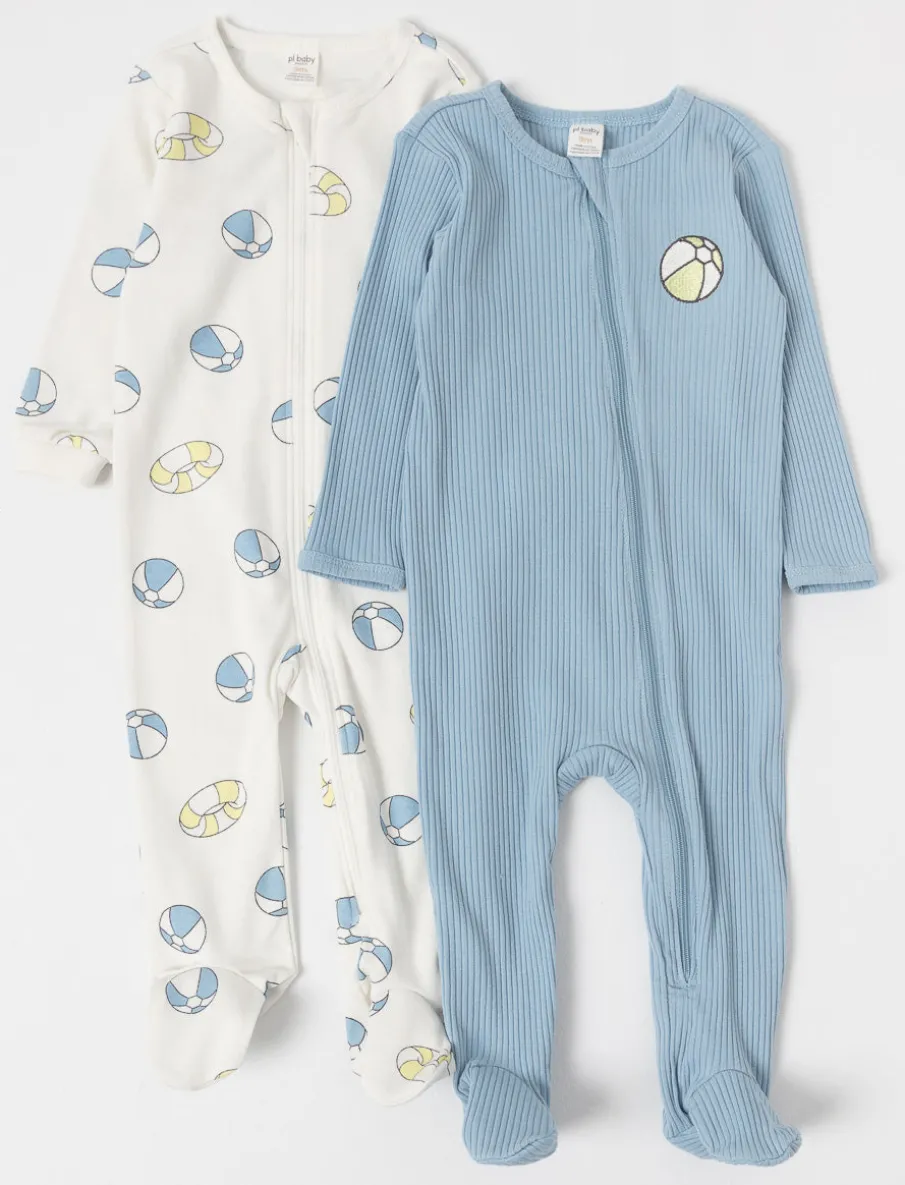 Printed Onesie PJs - Pack of 2