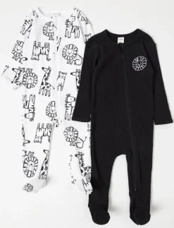 Printed Onesie PJs - Pack of 2