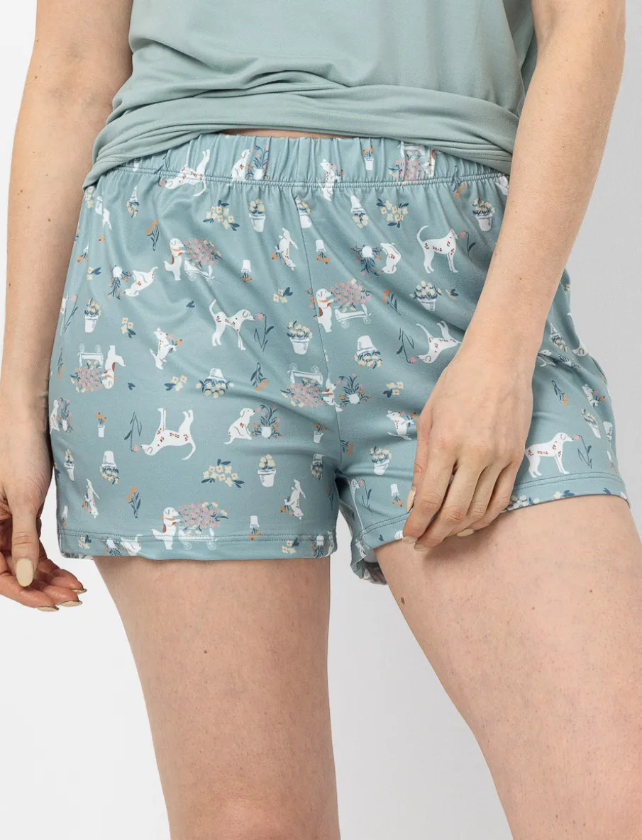 Printed Pajama Shorts