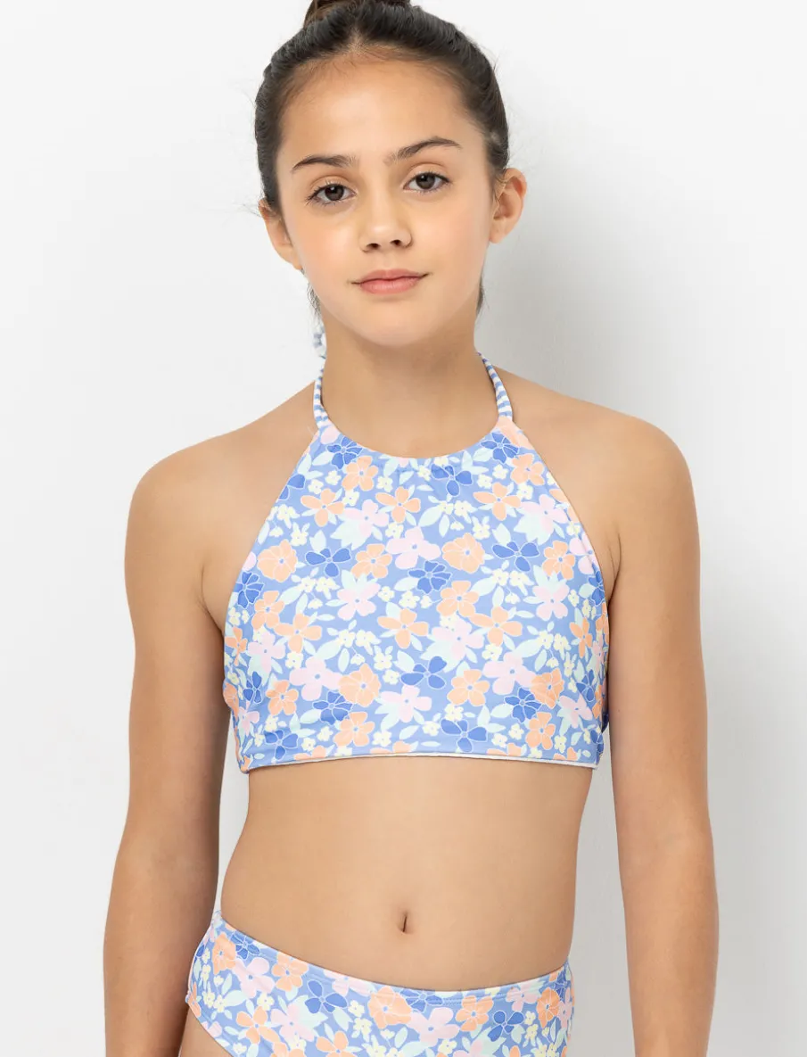 Printed 2-piece Halter Swimsuit