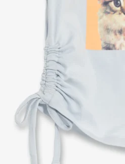 Printed Pleated T-shirt