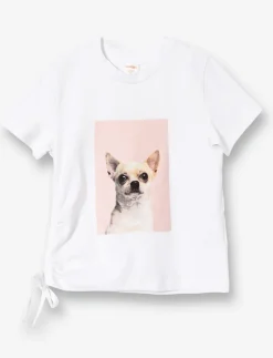 Printed Pleated T-shirt