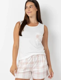 Printed Pocket PJ Tank Top