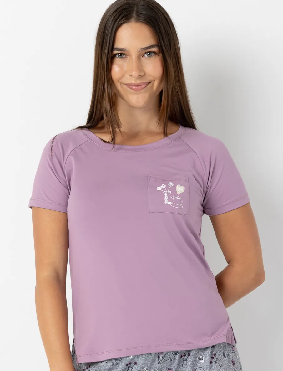 Printed Pocket PJ T-shirt