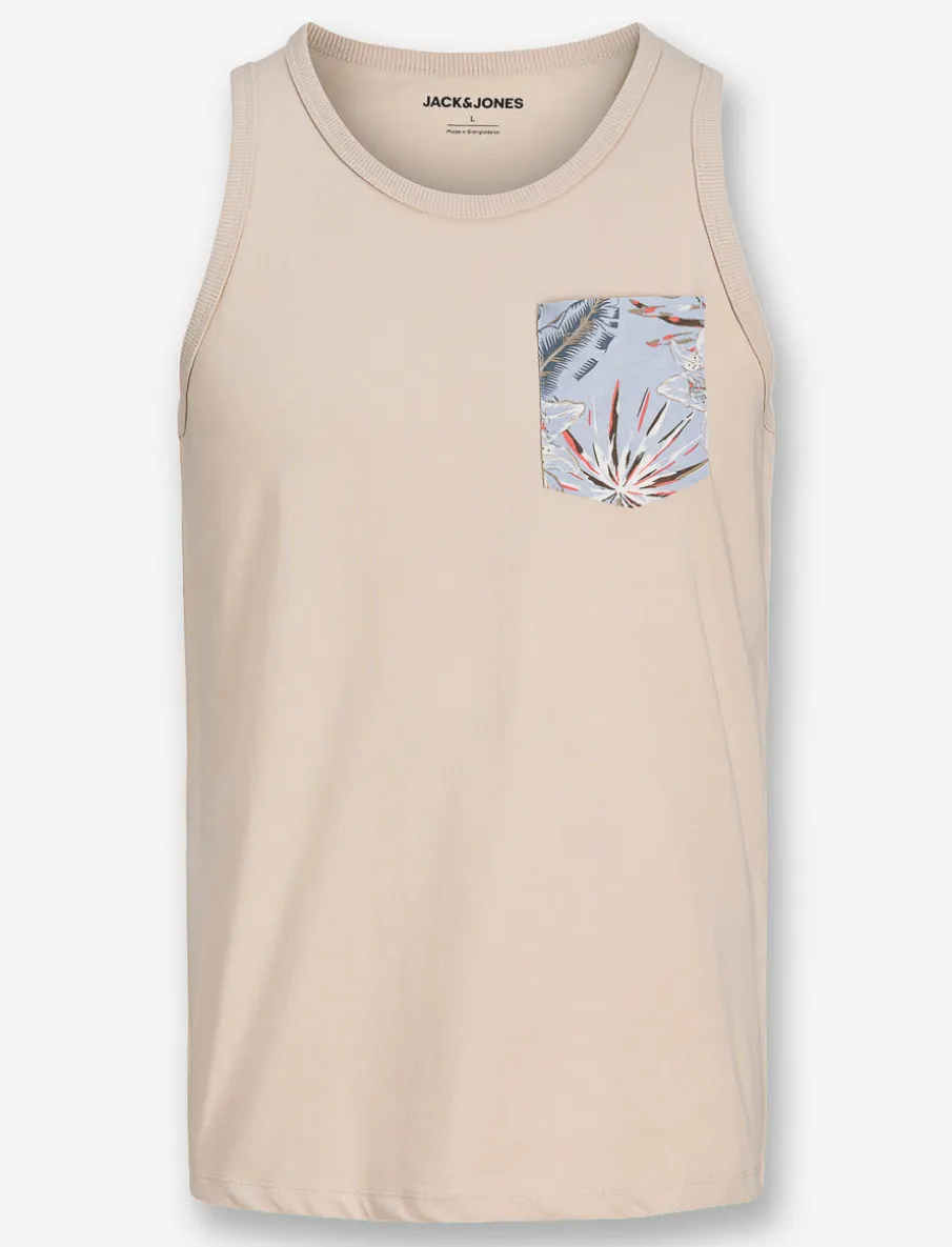 Printed Pocket Tank Top