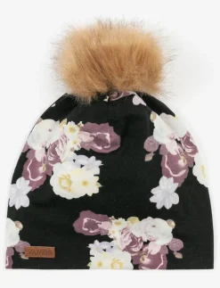Printed Pompom Beanie - Baby