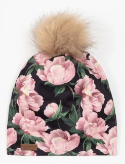 Printed Pompom Beanie - Baby