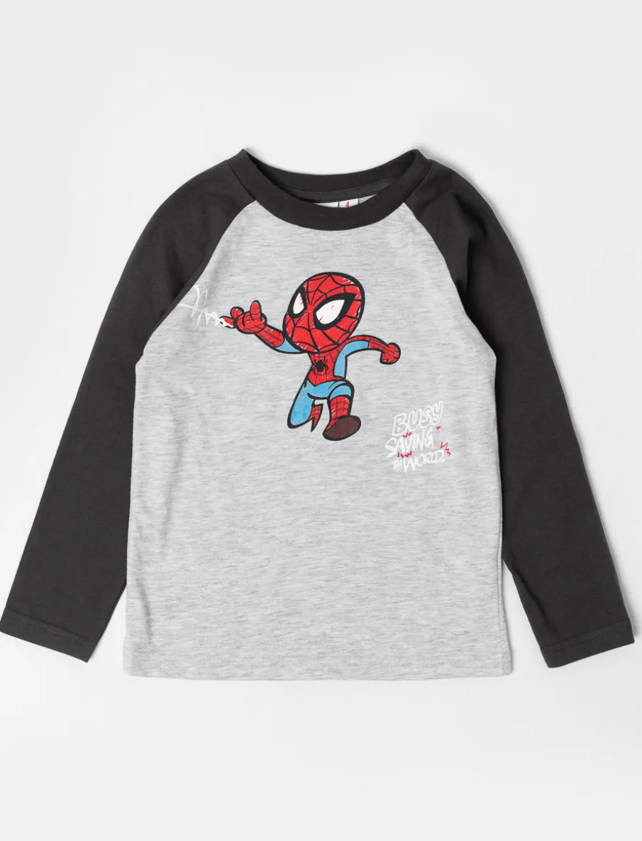 Printed Raglan Sleeve T-shirt - Spider-Man