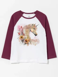 Printed Raglan T-shirt - Little Girl