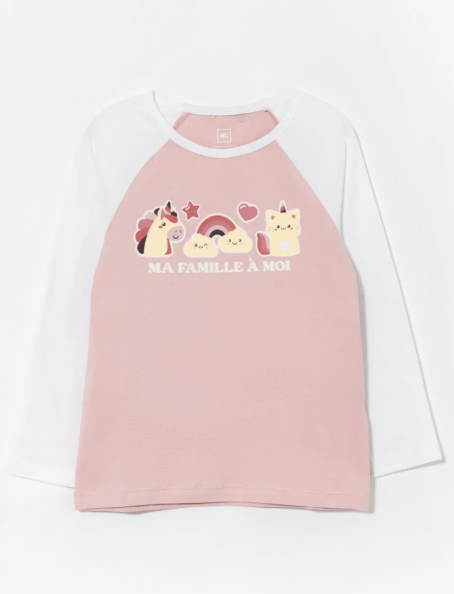 Printed Raglan T-shirt - Little Girl