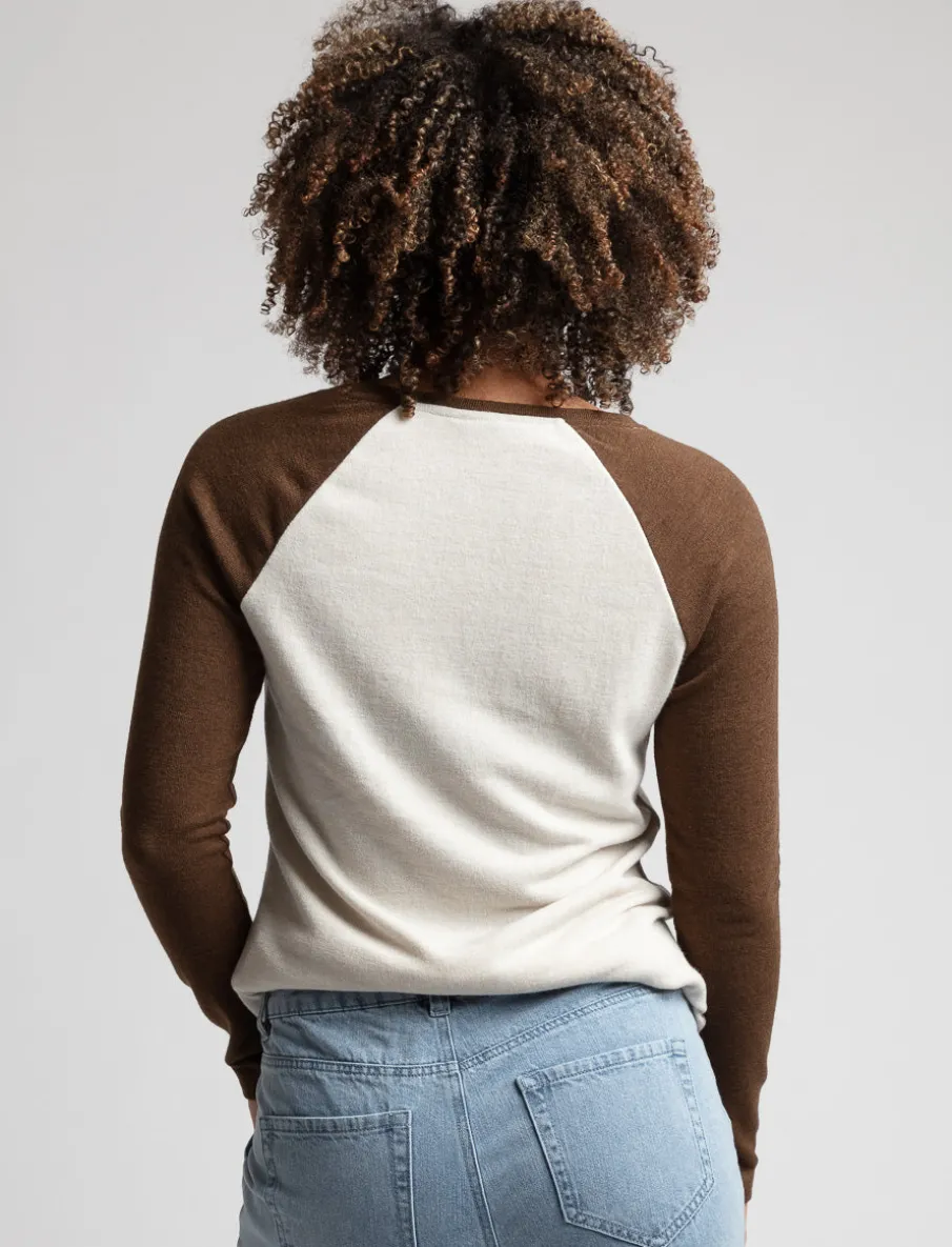 Printed Raglan-sleeve Sweater