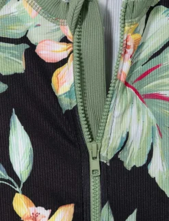 Printed Rash Guard 1-piece Swimsuit
