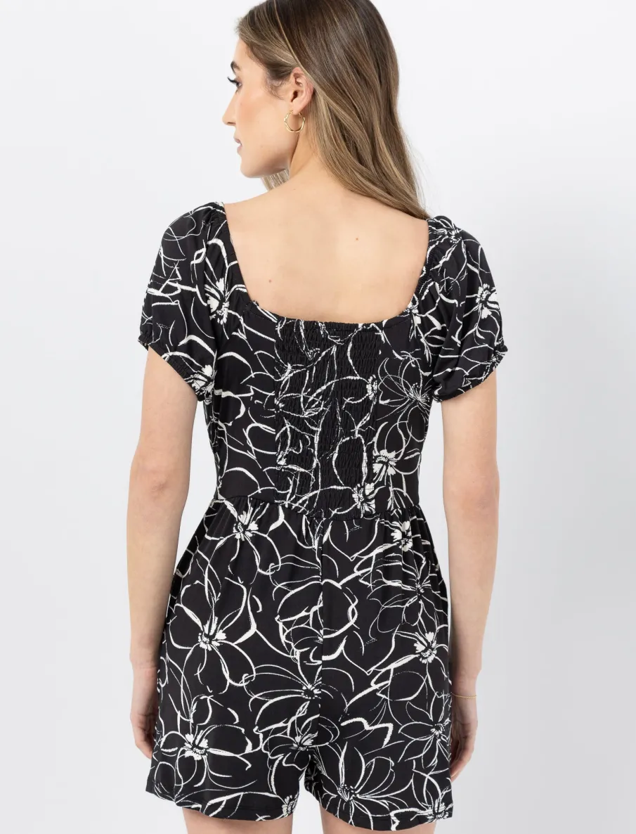 Printed Romper