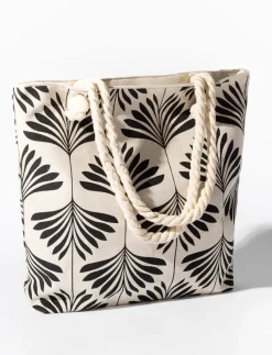Printed Rope-handle Tote Bag