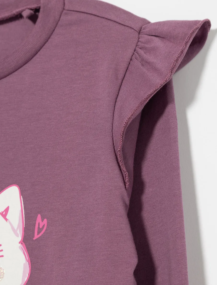 Printed Ruffle T-shirt - Little Girl