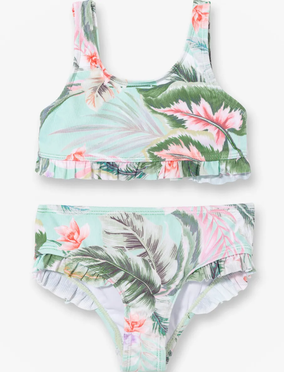 Printed Ruffled 2-piece Swimsuit - Little Girl