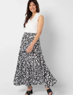 Printed Ruffled Skirt