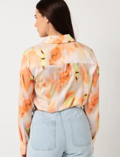 Printed Satin Blouse