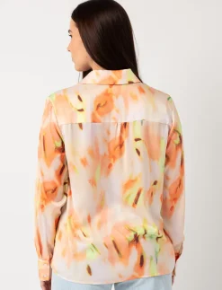 Printed Satin Blouse
