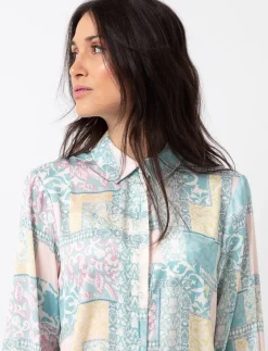 Printed Satin Blouse
