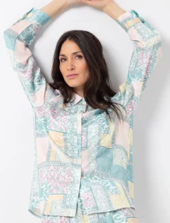 Printed Satin Blouse