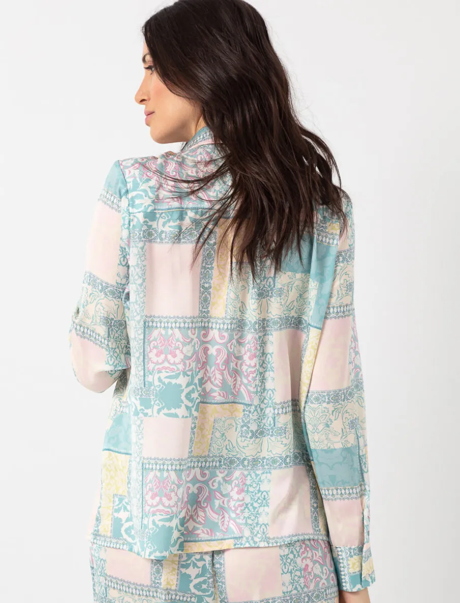 Printed Satin Blouse