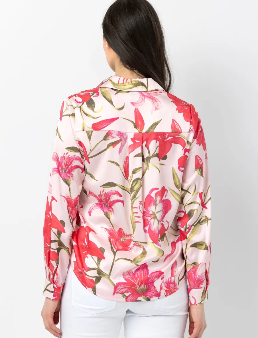 Printed Satin Shirt