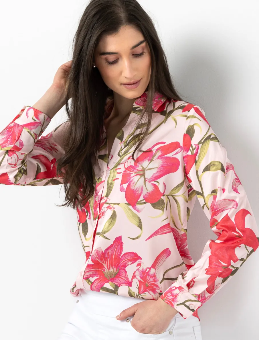 Printed Satin Shirt