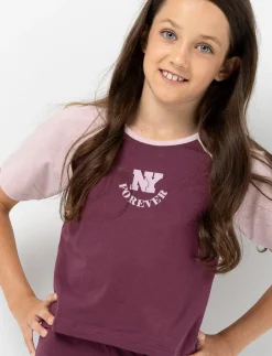 Printed Semi-fitted Raglan T-shirt