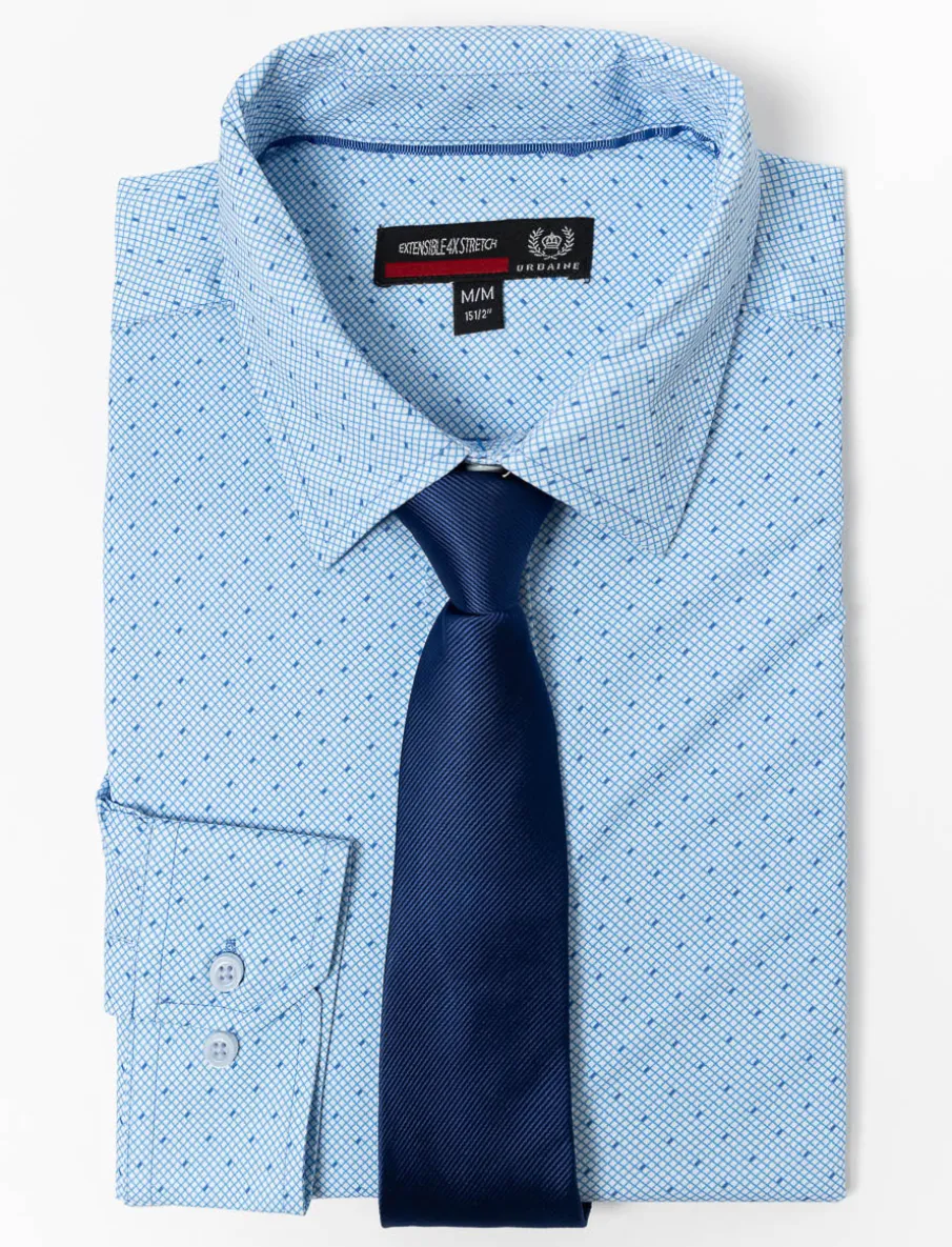 Printed Shirt with Matching Tie