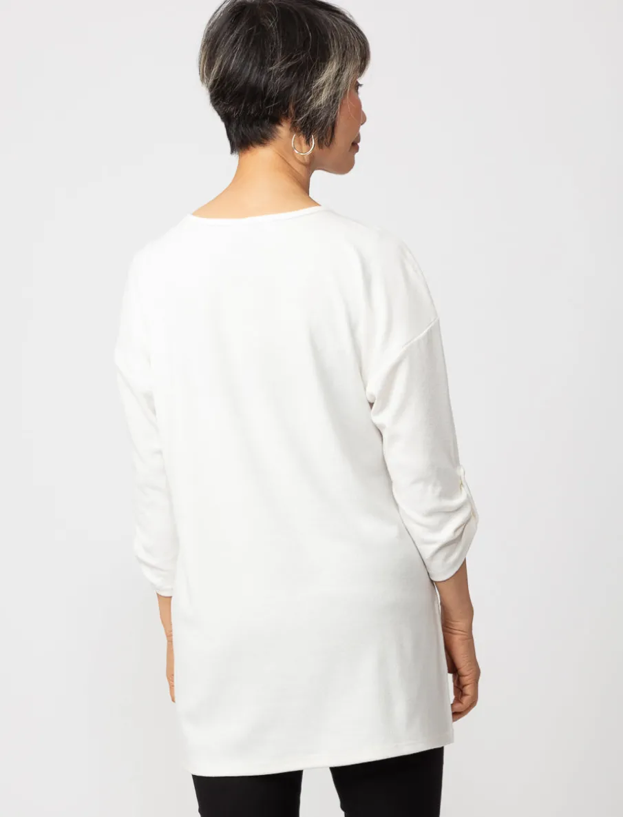 Printed 3/4-sleeve Tunic