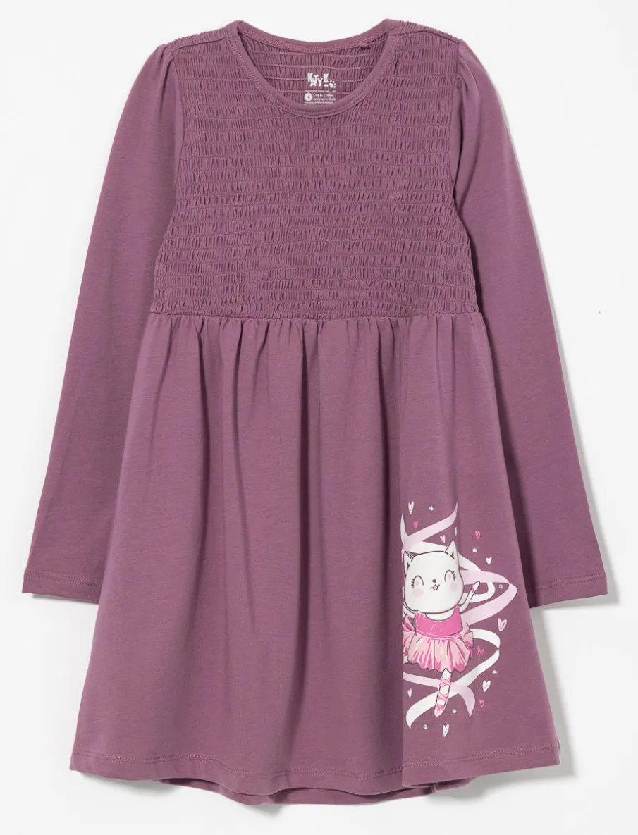 Printed Smocked Dress