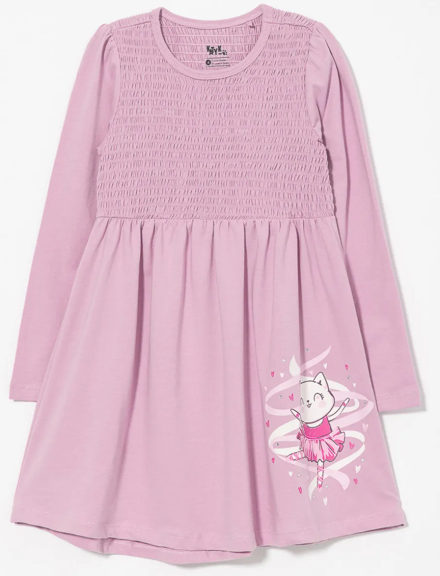Printed Smocked Dress
