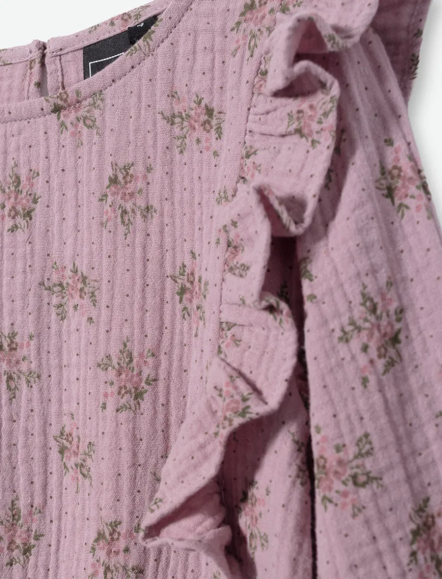Printed Sweater with Ruched Detail