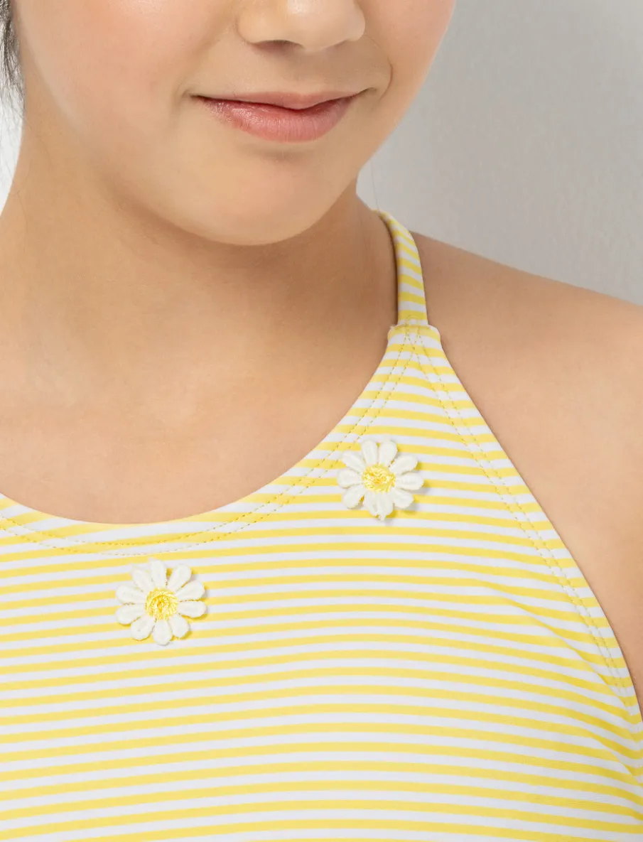 Printed Tie-back 2-piece Swimsuit