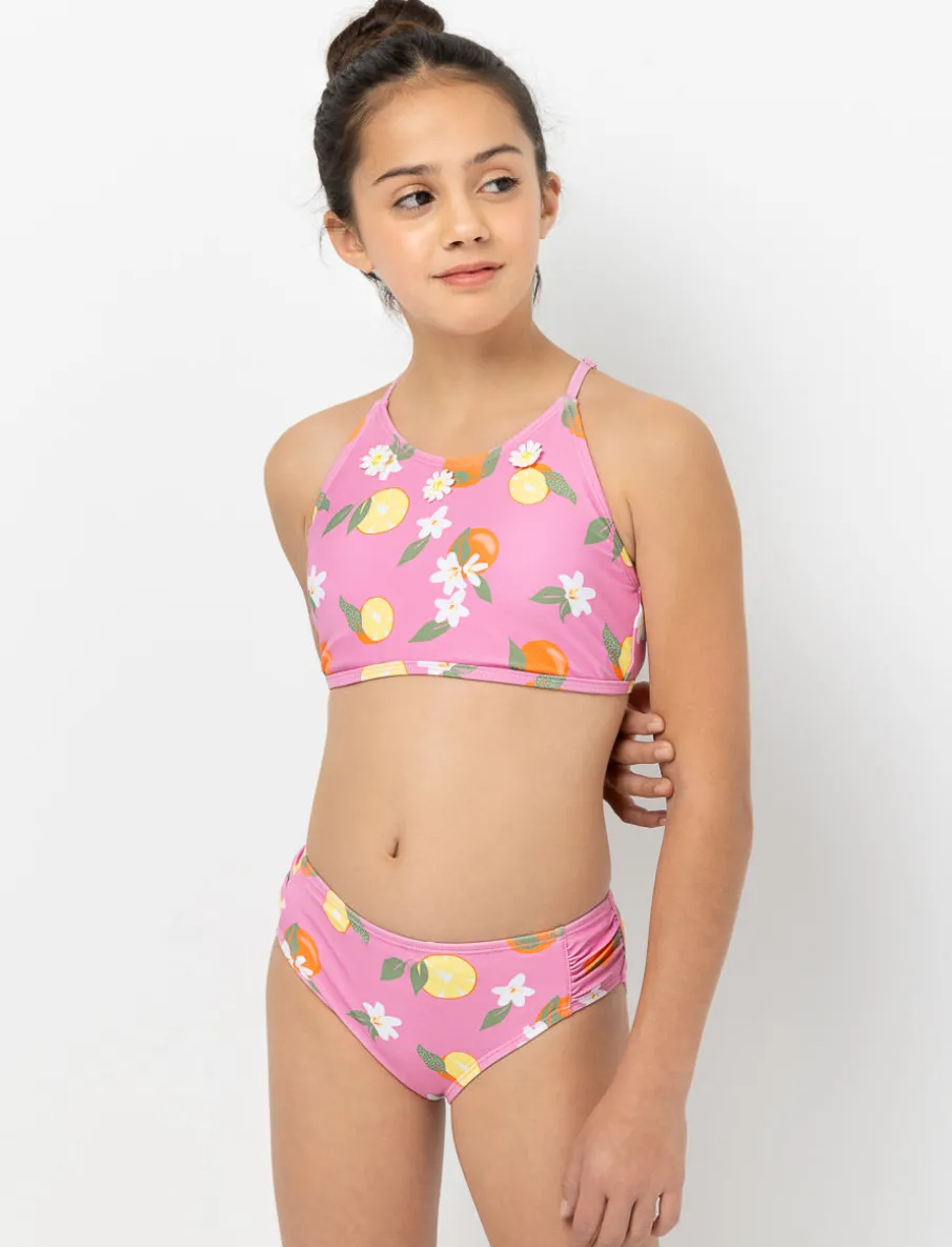 Printed Tie-back 2-piece Swimsuit