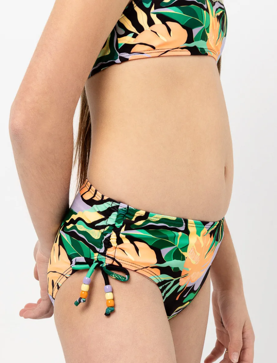 Printed Tied-strap 2-piece Swimsuit