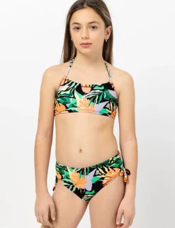 Printed Tied-strap 2-piece Swimsuit