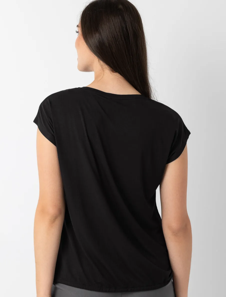 Printed T-shirt with Adjustable Hem