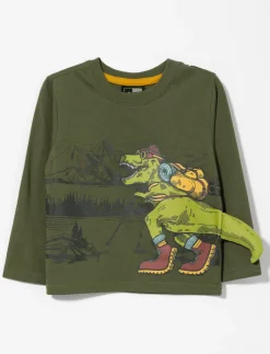 Printed T-shirt with 3D Detail - Little Boy