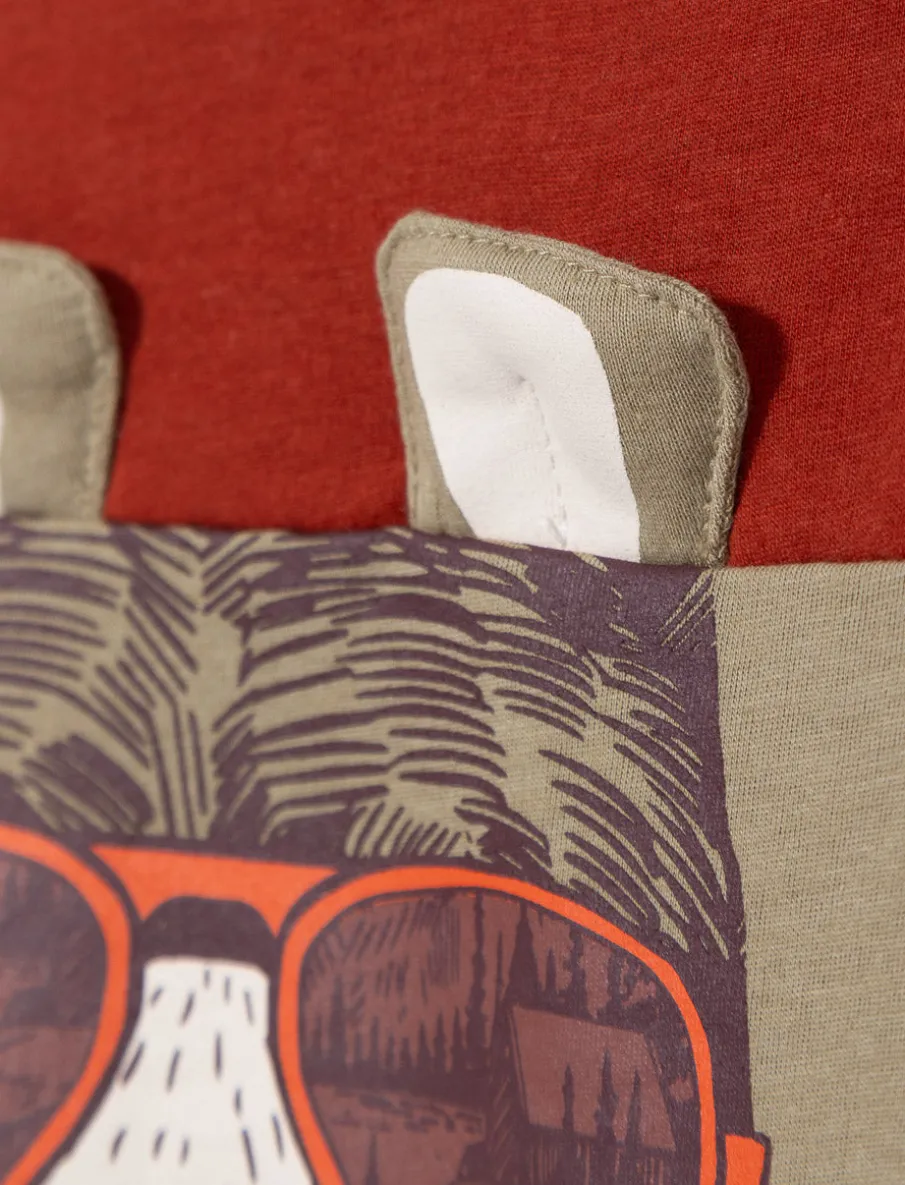 Printed T-shirt with 3D Detail - Little Boy