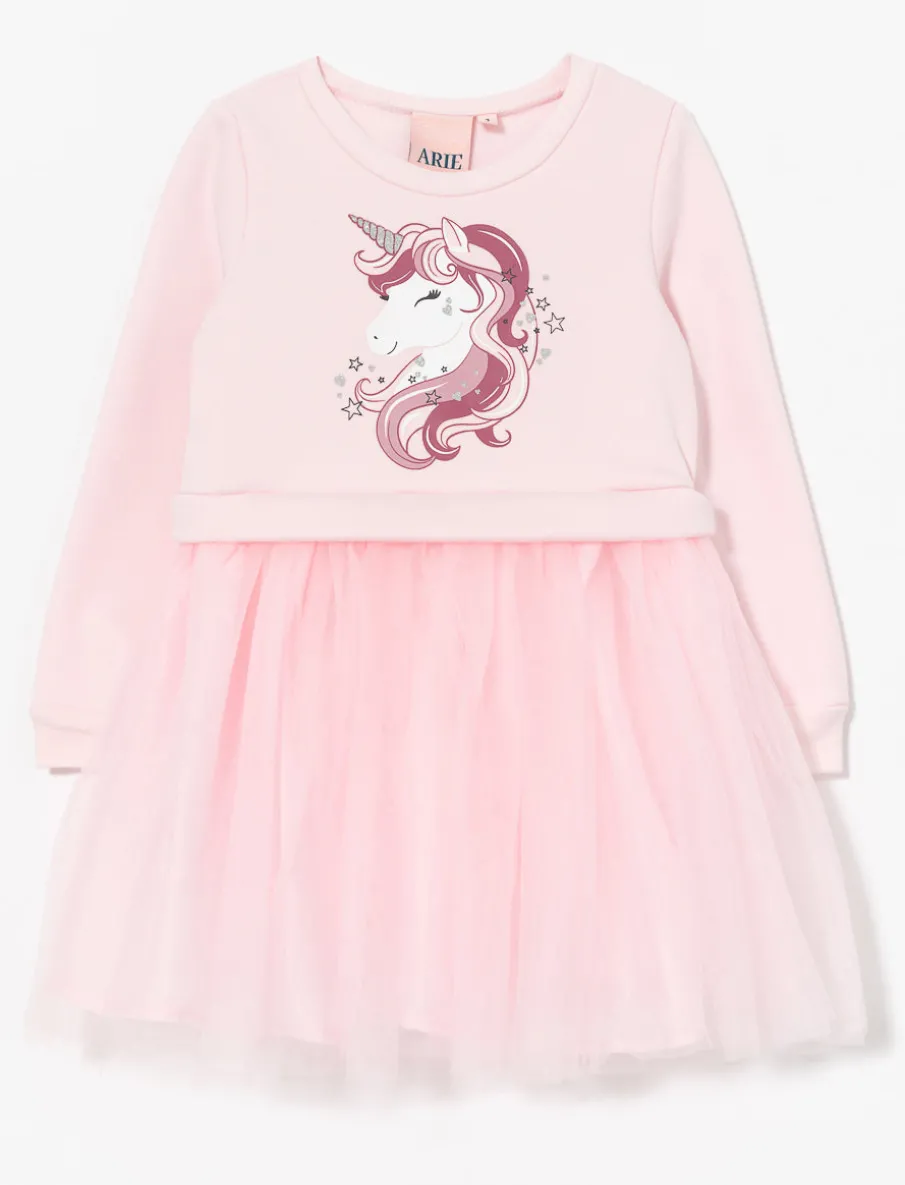 Printed Tulle Skirt Dress - Little Girl