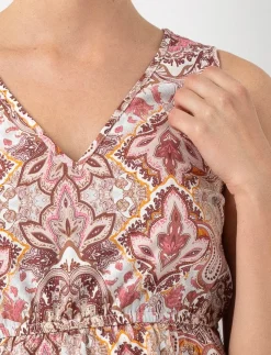 Printed V-neck Dress