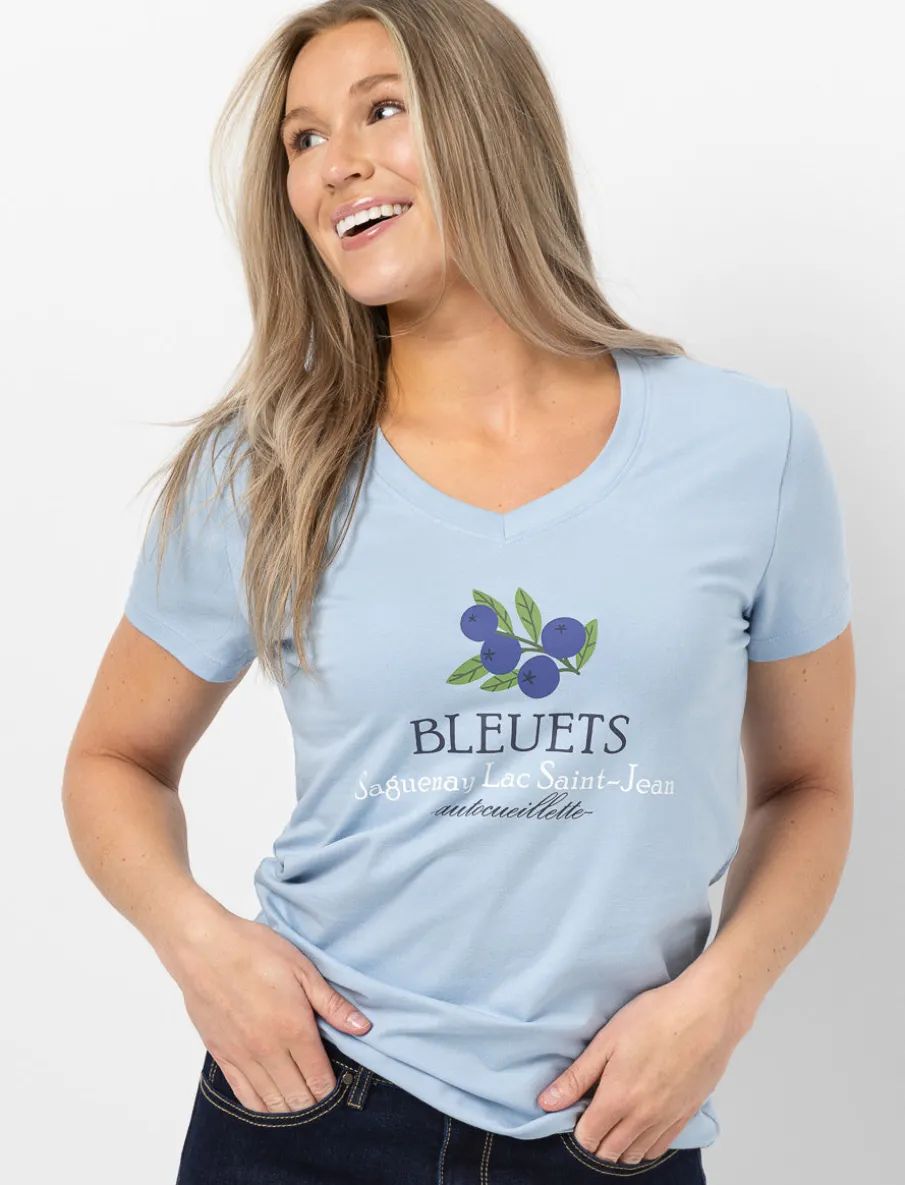 Printed V-neck T-shirt