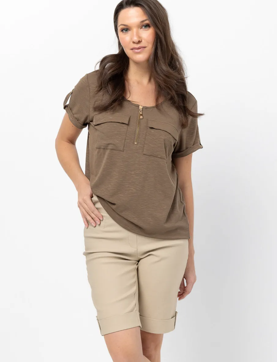 Pull-on Bermuda shorts